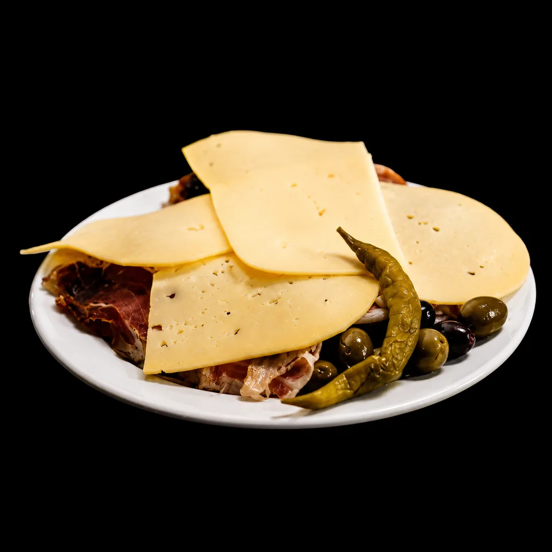 Tabla de jamón serrano y queso de Bar Mingo